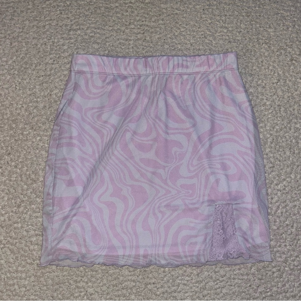 Forever 21 Lavender Swirl Mini Skirt
